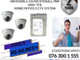 NEMICO | CCTV CH 3-HD/ 1MP /Eyeball & HDD / 1TB