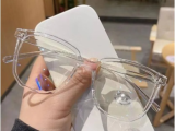Women Round Glasses Eyeglasses Computer Glasses Spec Anti Blue Light Blocking Glasses Anti Blue Ray