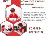 Online English Grammar Advanced Class for School University Kids Students